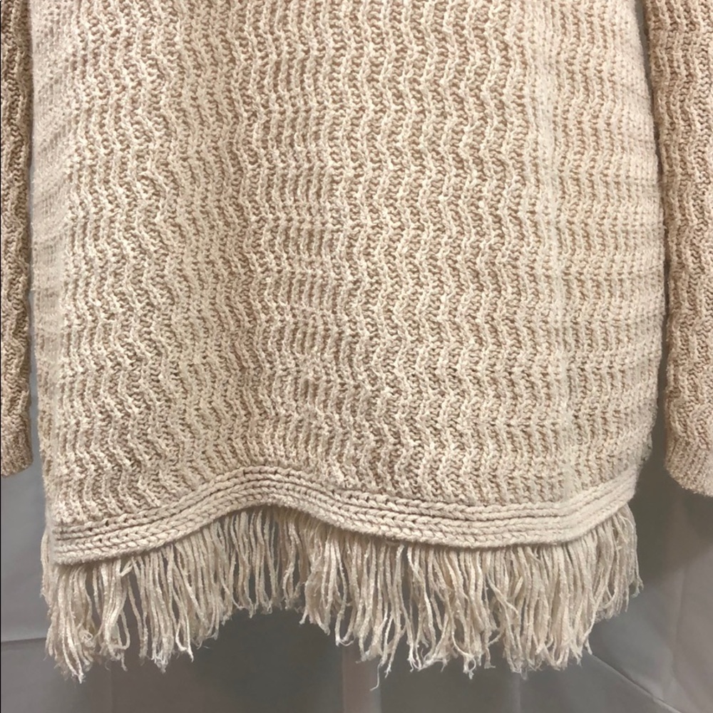 J. Jill Oatmeal Fringe Sweater Tunic - Picture 9 of 11